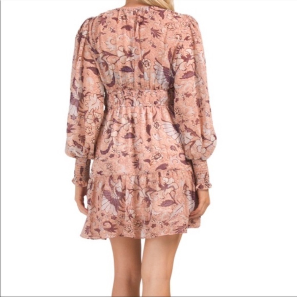 NWT O.P.T Smock Floral Peasant Dress - Picture 2 of 10